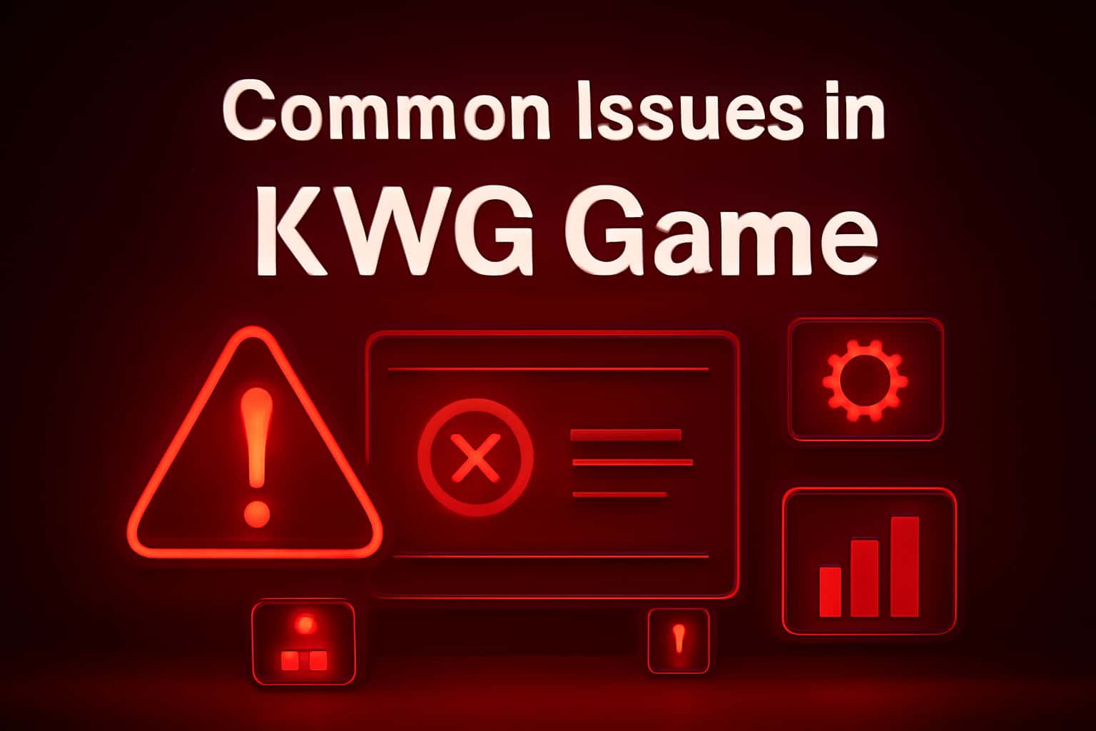 An informative graphic about common issues in KWG Game.