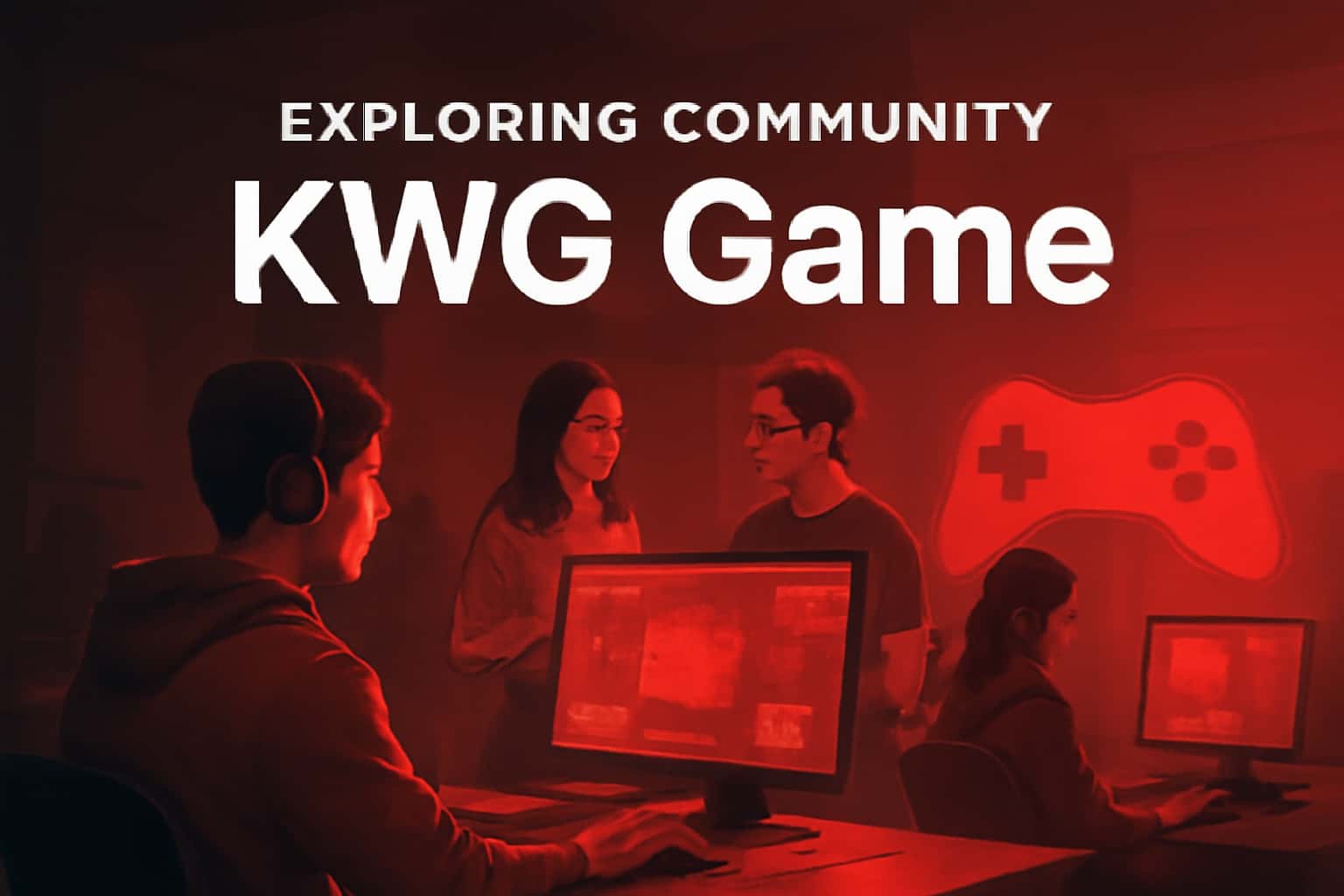 An informative representation of the KWG Game Community featuring vibrant elements.