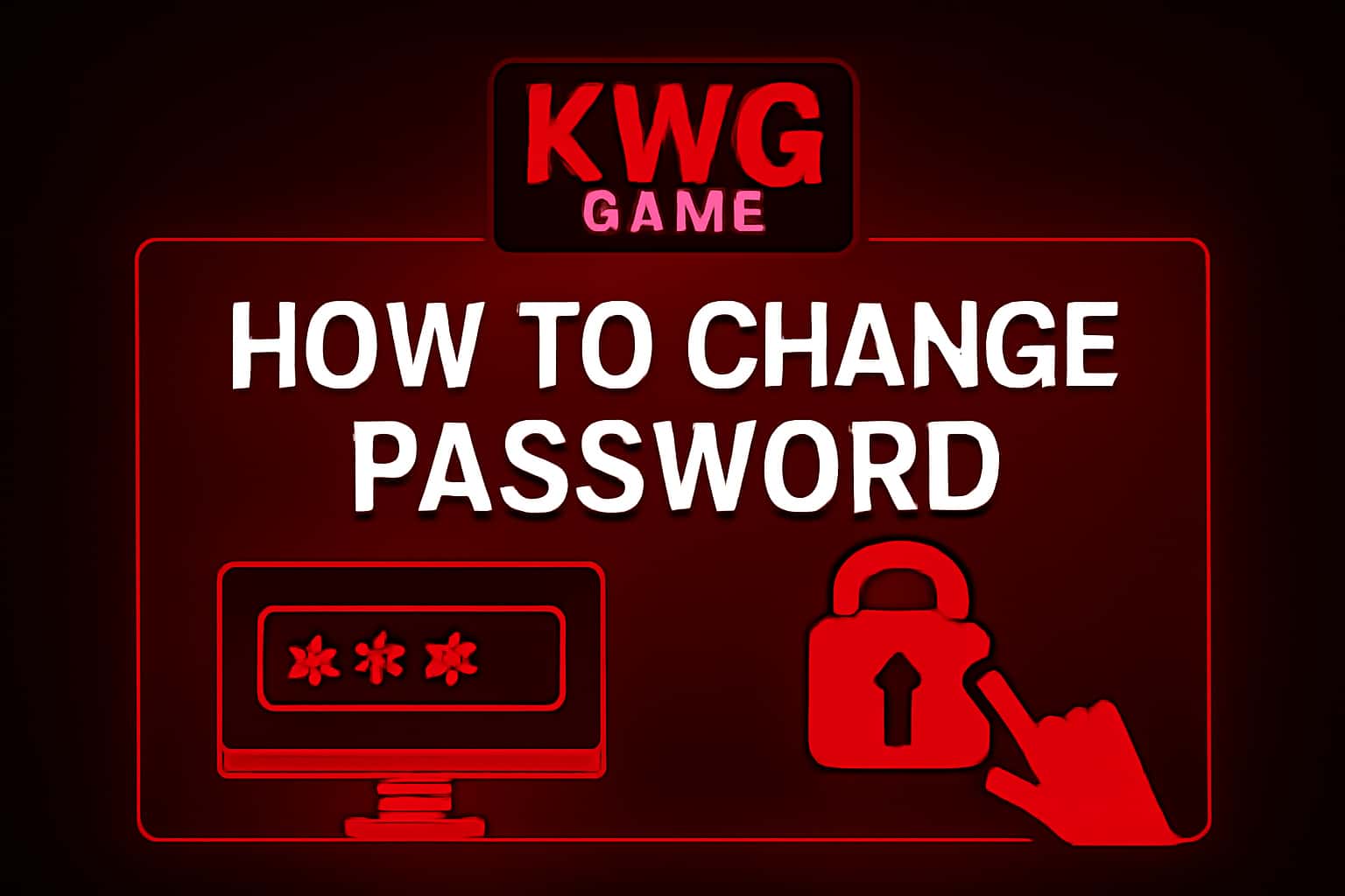 An informative scene depicting the process of changing a KWG Game password.