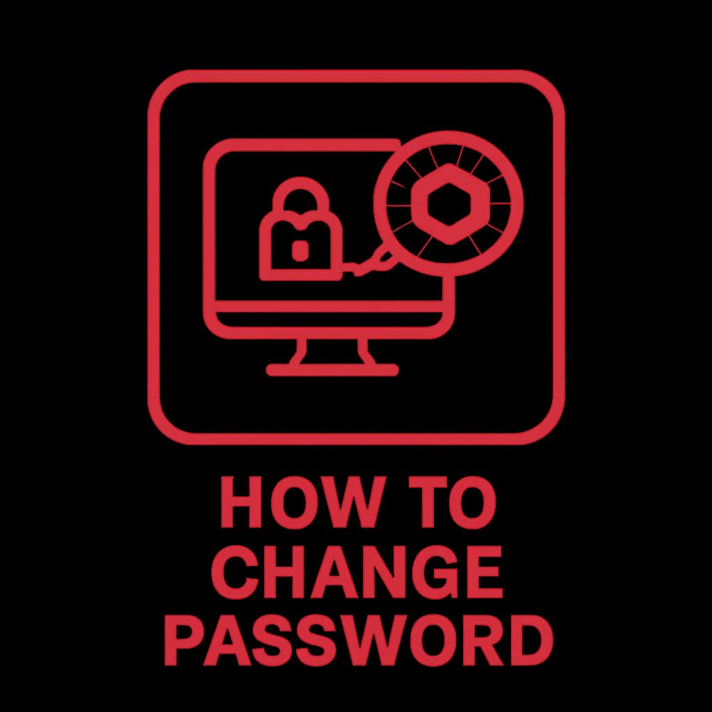 A badge icon illustrating the concept of changing a KWG Game password.