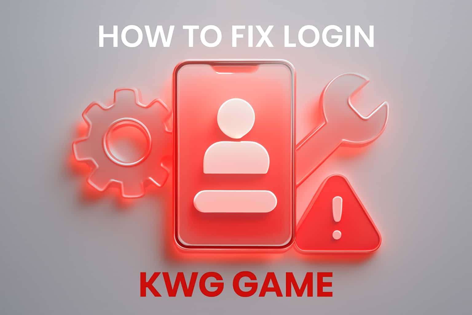 A professional image illustrating the process of fixing login issues in the KWG Game with a focus on technology.