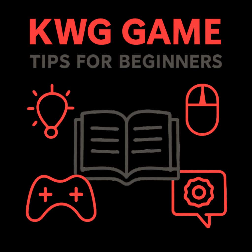 An educational diagram detailing KWG Game Tips for Beginners.