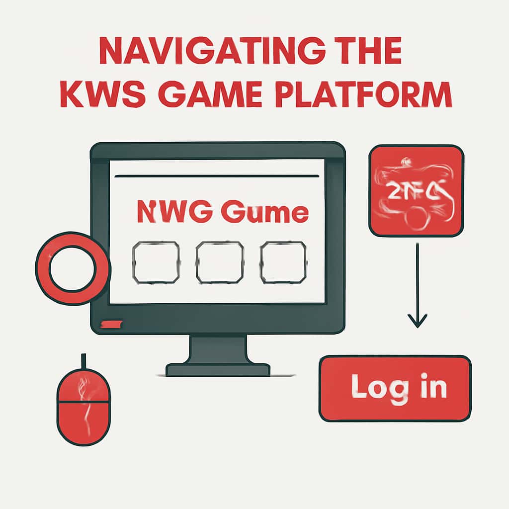 An educational diagram illustrating key navigation points of the KWG Game Platform.