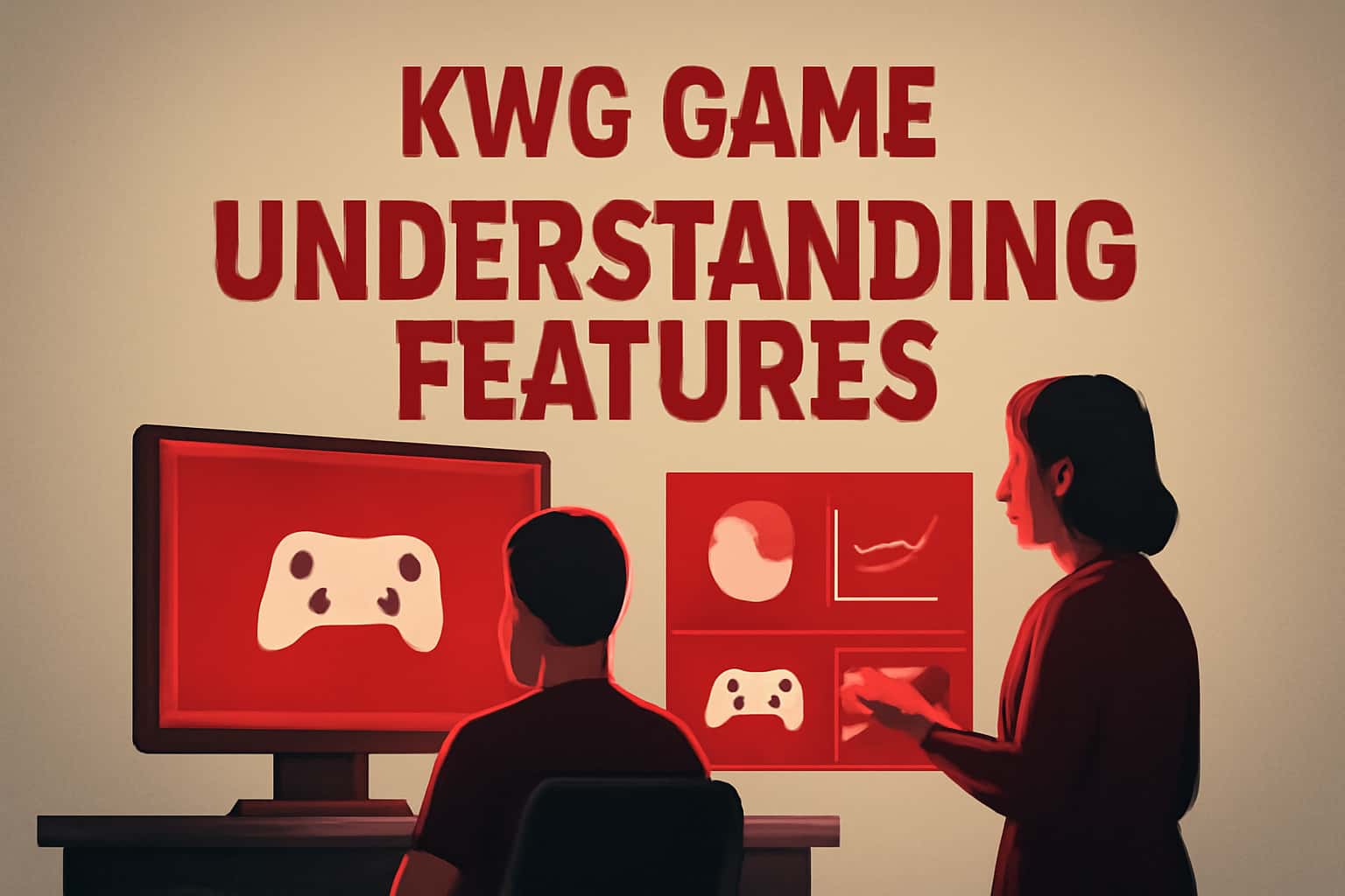 An informational scene displaying KWG Game features.
