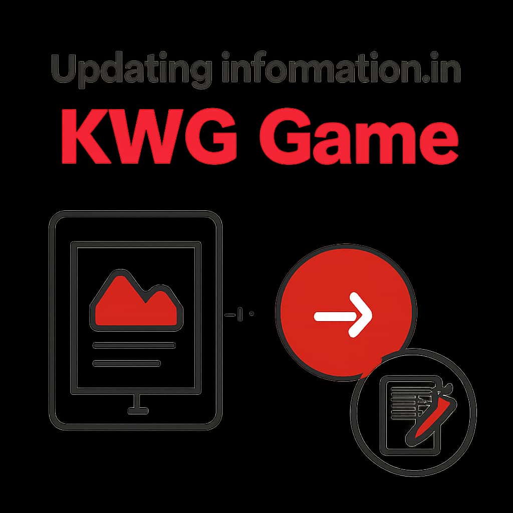A diagram illustrating the steps to update information in KWG Game.